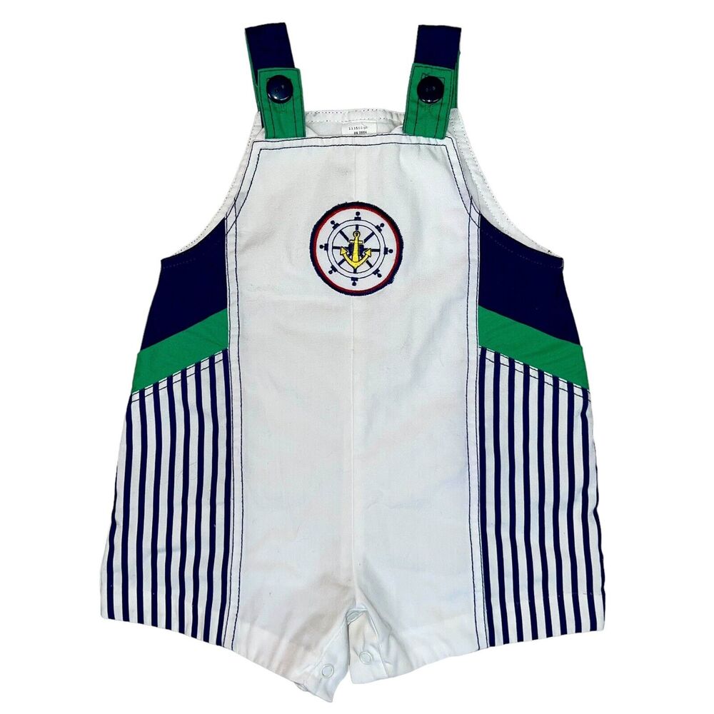 Vintage Nautical Romper Sailing Overall